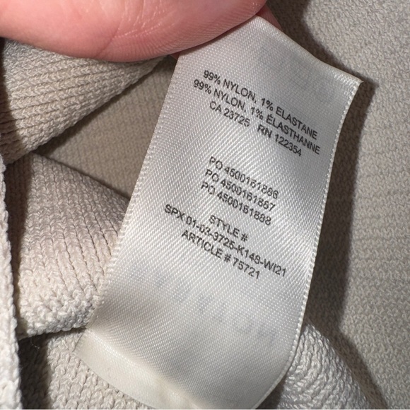 Aritzia Babaton Sculpt Knit One-Shoulder Cropped Tank Beige Medium - Picture 5 of 5